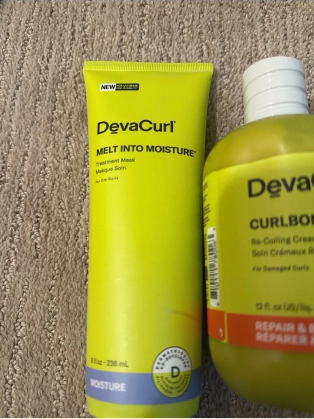 DevaCurl Kids CurlBond Re-Coiling Cream Conditioner — Bright Yellow Bottle